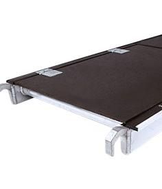 Rolsteiger platform met luik hout